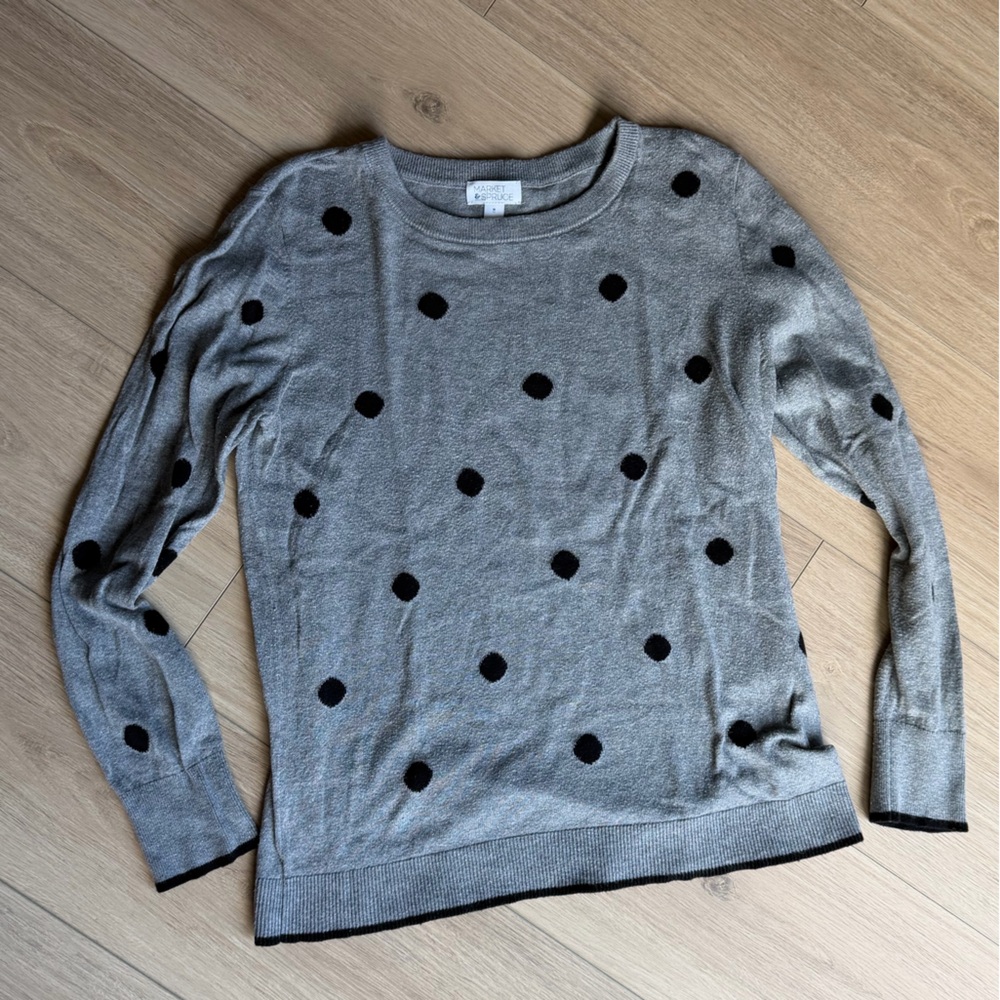 Market & Spruce Heather Gray Knit Top